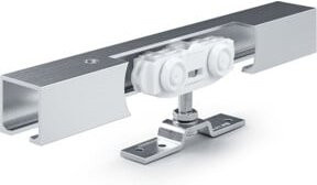 GEZE Schiebetür-Rollensystem Rollan 40 NT für Holzflügel bis 40 kg, Silber, 1900 mm - Bild 1