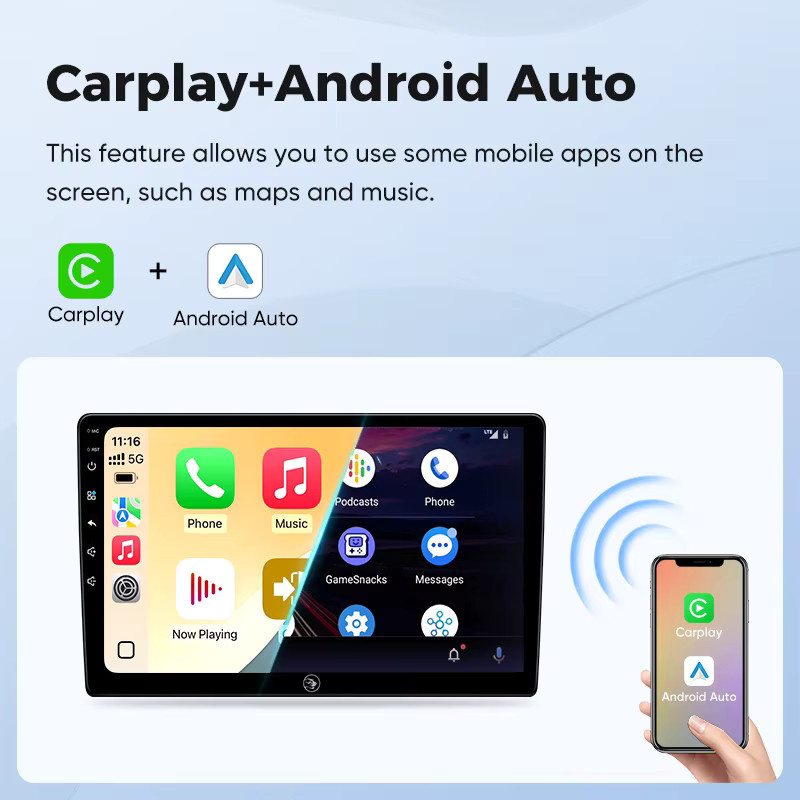 Ainavi Auto-Multimedia-Player für VW Volkswagen Polo 5 mit Wireless Carplay, Android Auto, 4G und Wifi in Schwarz - Bild 3