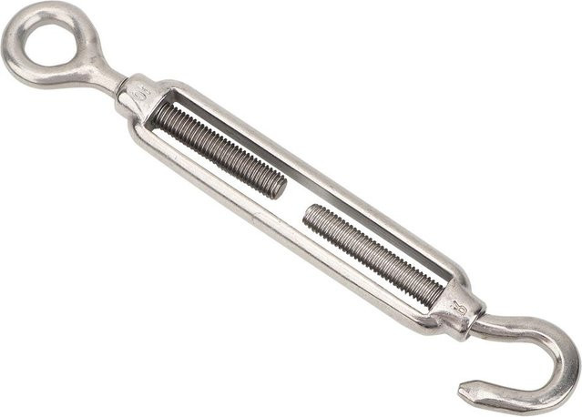 Igeteck Spannschloss mit Haken und Auge aus Edelstahl M10 in Grau/Silber - Bild 1