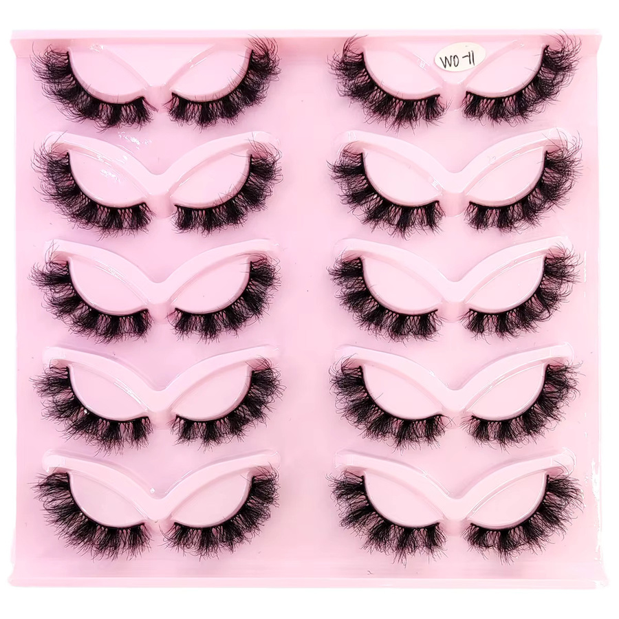 Künstliche Wimpern, 10 Paar, Schwarz, Unisex - Bild 5