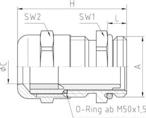 Jacob MS-Kabelverschraubung M1 aus Messing - Bild 1