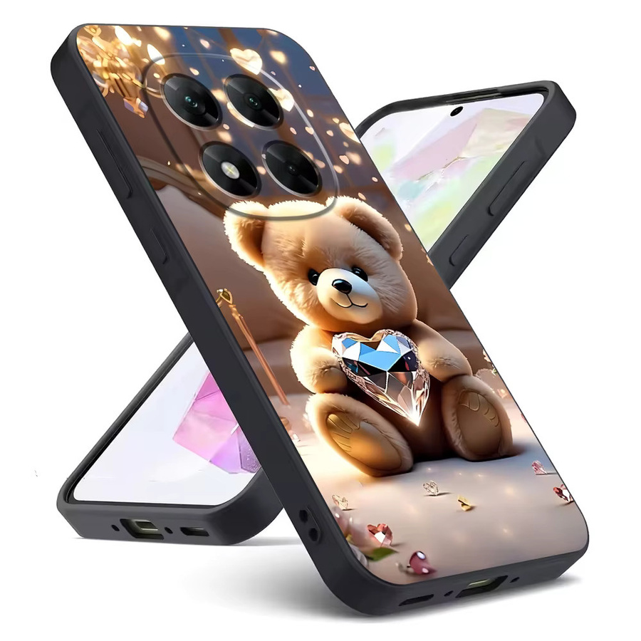Schwarze weiche Handyhülle mit Bär-Tier-Motiv für Xiaomi Redmi Note Serie - Bild 4