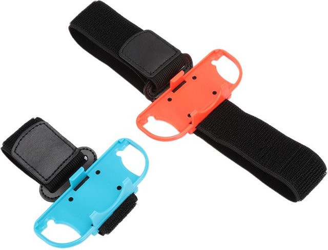 DIYelecs Verstellbares elastisches Sport-Tanz-Handgelenkband und Beinband für Nintendo Switch Joy Con in Schwarz - Bild 1
