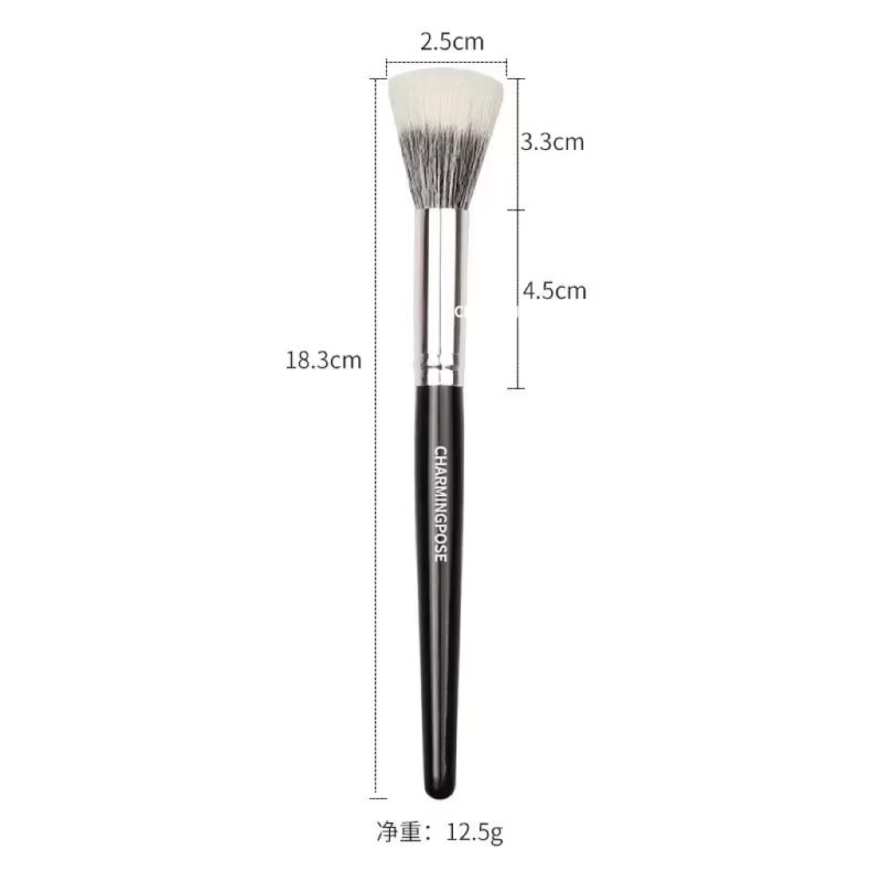 CHARMINGPOSE Stippling Foundation Brush, Duo Fiber Airbrush Make-up-Pinsel, Unisex - Bild 3