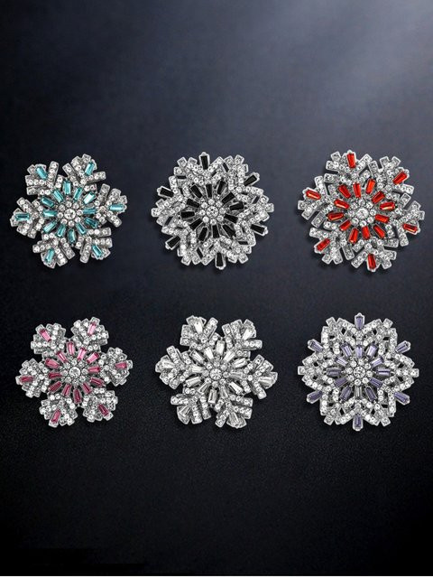 shmik Brosche Schneeflocke, Silber, Kristall, Damen - Bild 1