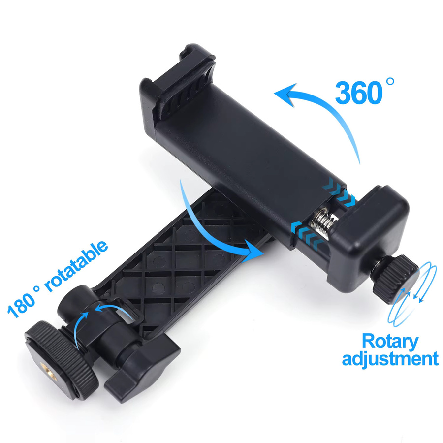 Universal Telefon Stativ Mount Adapter Handy Halterung mit einstellbarer Klemme in Schwarz - Bild 6