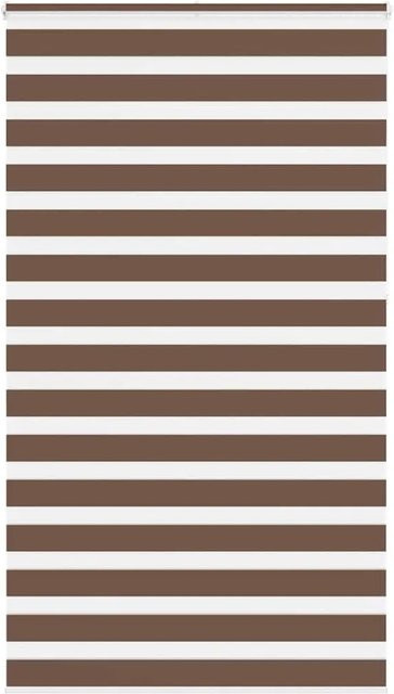 vidaXL Doppelrollo Day & Night Braun gestreift aus Polyester B/H: 130 x 230 cm - Bild 1