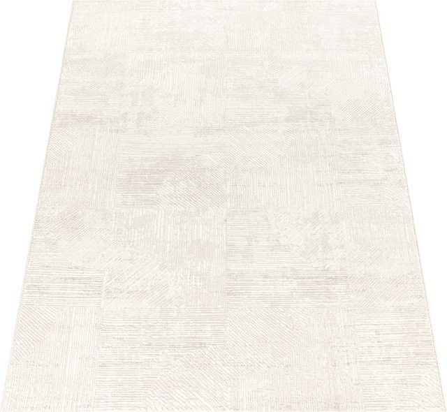 Moderner Teppich Myko in Creme mit geometrischem Muster, Breite: 80 cm, Länge: 300 cm - Bild 1