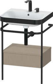 Duravit Möbelwaschtisch-Kombi Happy D.2 Plus in Weiß mit 2 Hängeschränken und 1 Schublade, B/T: 57,5 x 49 cm - Bild 1