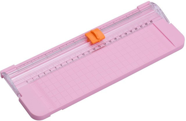 JIELISI A5 Mini Tragbarer Papierschneider Schneidemaschine mit 9 Zoll Schnittlänge in Rosa - Bild 1
