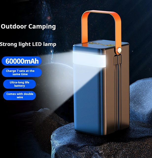 Koonenda Tragbare Powerbank 30000 mAh mit 120 W Schnellladefunktion und LED-Ladegerät in Schwarz - Bild 1