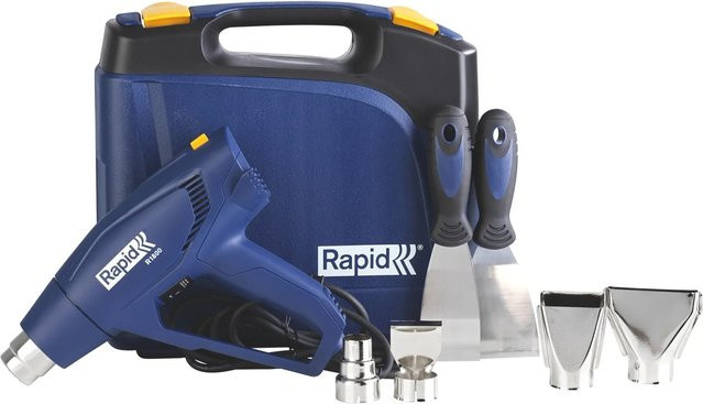 Rapid Heißluftgebläse R1800 mit Zubehör im Koffer, Blau - Bild 1