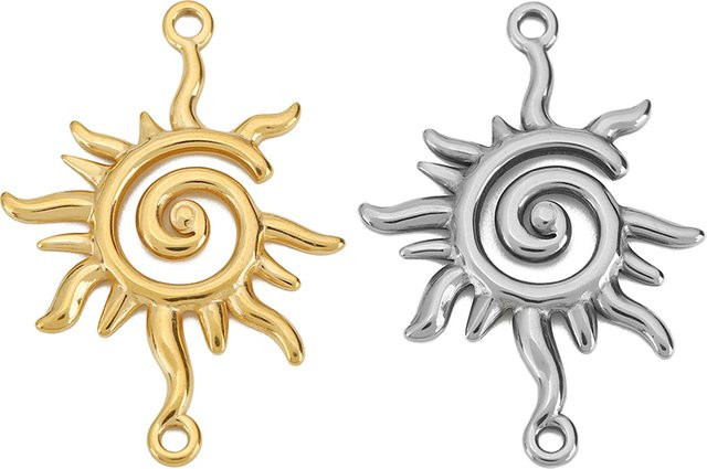 Semorilry Charms Flamme Sonne, Edelstahl, Unisex - Bild 1
