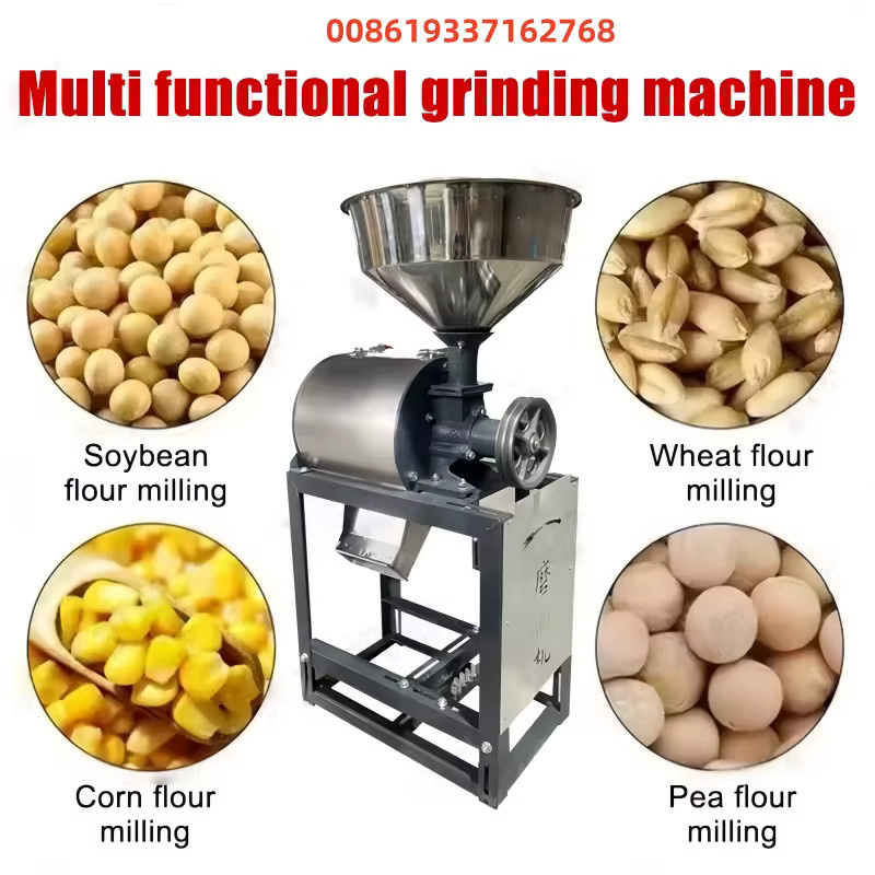 GUOHE Multifunktions Getreidemühle aus Edelstahl, Elektromotorbetriebene Haushaltsmehlmühle zum Zerkleinern von Reis, Mais, Bohnen und Sojabohnen - Bild 5