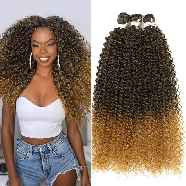 YAKIBEAUTY Afro-Locken Haarbündel, Synthetische Faser, 70 cm, Unisex - Bild 1