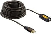Delock USB 2.0 Aktivverlängerungskabel USB-A Stecker auf USB-A Buchse Schwarz 10,0 m - Bild 1
