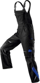 Kübler Pulsschlag Latzhose 3324 schwarz/kornblumenblau mit Reflexstreifen und Cordura - Bild 1