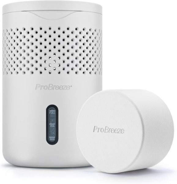 Pro Breeze Moisture Absorber Feuchtigkeitsabsorber mit nachfüllbarer Tablette, Weiß, 1,3 l - Bild 1
