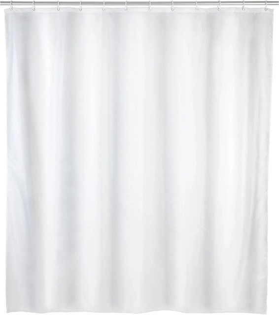 Allstar Duschvorhang Zen aus Polyester in Weiß, wasserdicht und waschbar, B: 180 cm, H: 200 cm - Bild 1