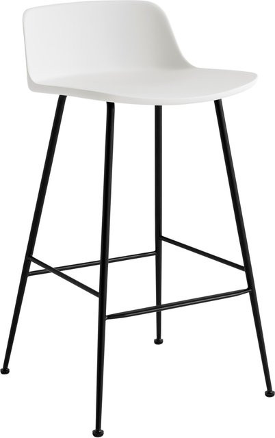 &Tradition Rely Barstuhl Hw81 und Hw86 in Weiß matt aus Kunststoff - Bild 1