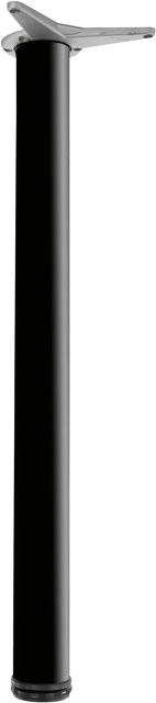 Camar Tischfuß Zylindrisch aus Stahl in Schwarz Matt, Durchmesser: 6 cm, Höhe: 70 cm - Bild 1