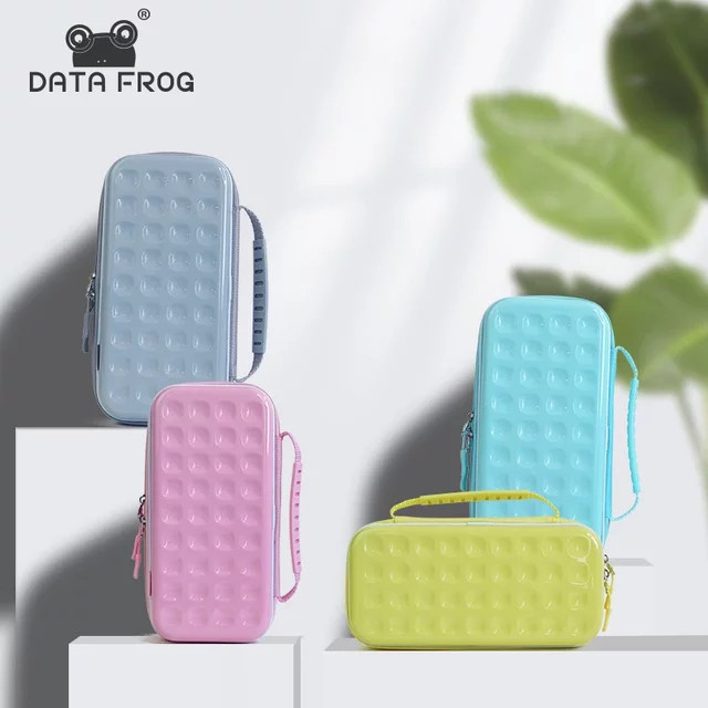 DATA FROG Anti-Drop-Schutz-Aufbewahrungstasche für Nintendo Switch und Switch OLED mit Griff in Pink und Multicolour - Bild 1