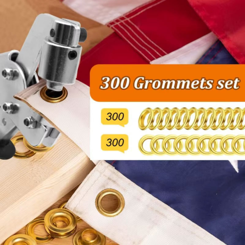 Furnishard Tülle Werkzeug Kit mit Presse und Punch Kits in Silber für Plane, Stoff, Leder und Schuhe - Bild 4