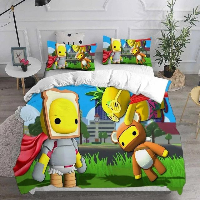 Bettwäsche Set Wobbly Life 3D Design mit Bettbezug und Kissenbezug von Binchi Fitness, Mehrfarbig, B/H: 135 x 200 cm - Bild 1