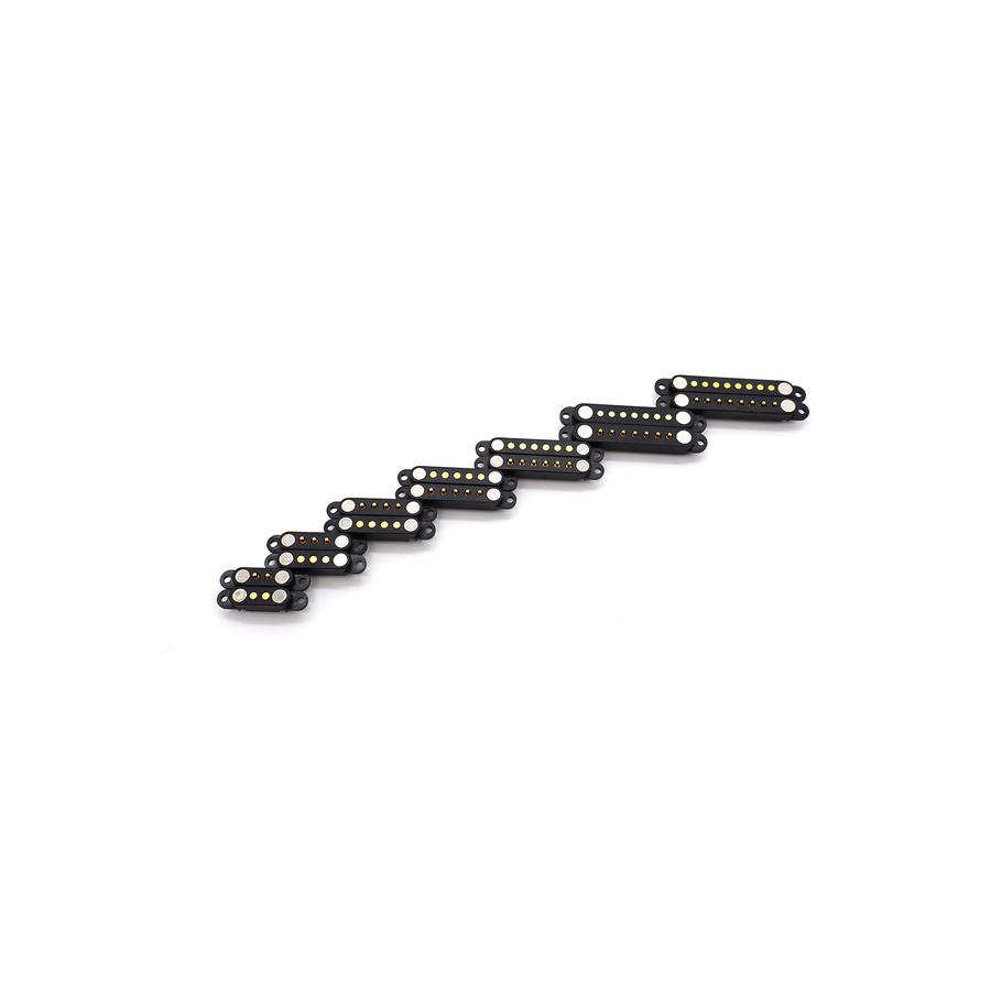 YSIDO Magnetischer Pogo-Pin-Stecker, Federbelasteter DC-Stecker (männlich/weiblich), Schwarz - Bild 1