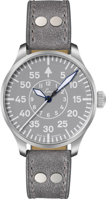 Laco Armbanduhr, Automatik, Edelstahl, Grau, 39 mm, Leder - Bild 1