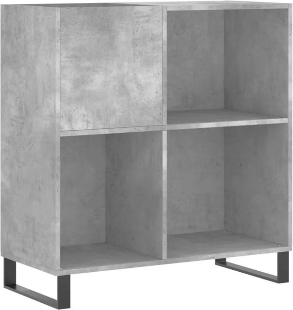 vidaXL Plattenschrank in Betongrau aus Holzwerkstoff und Eisen mit industrieller Note, B/T/H: 84,5 x 38 x 89 cm - Bild 1