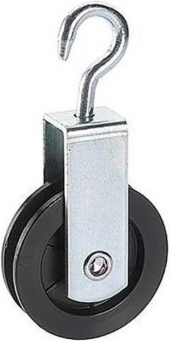 Dörner + Helmer Blockseilrolle 80mm aus Kunststoff und verzinktem Stahl, 6er Set, Mehrfarbig - Bild 1