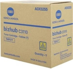 Konica Minolta Toner TNP-51Y Gelb für bizhub C3110 mit einer Kapazität von 5.000 Seiten - Bild 1