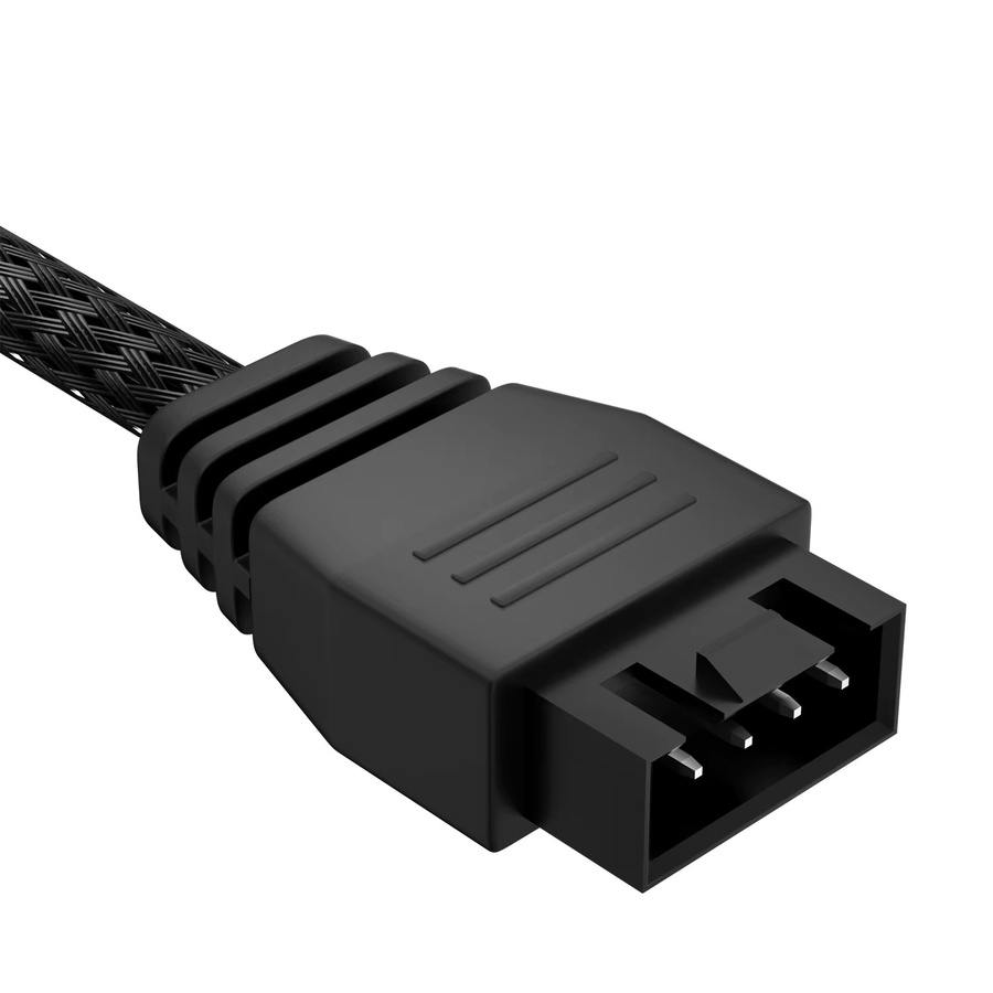 RGEEK 4er Set ARGB 3-Pin auf 4-Pin RGB Lüfter Adapterkabel für NZXT AER RGB Lüfter, Schwarz, Länge: 15 cm - Bild 2