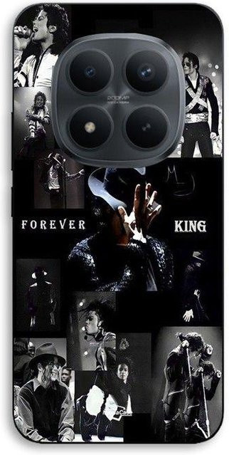 MANIACASE Handyhülle für Xiaomi Redmi Note 15 Pro Plus 5G aus Silikon TPU in Schwarz mit Michael Jackson Forever King Design - Bild 1