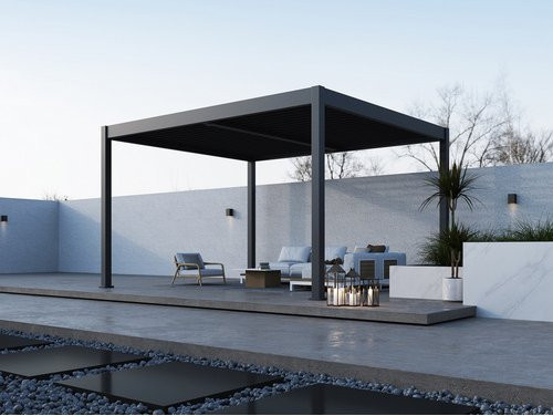 Paragon Outdoor Pergola Grand Tuscan 1214 mit Lamellendach aus Aluminium in Anthrazit B/T/H: 370 x 433 x 256 cm - Bild 3
