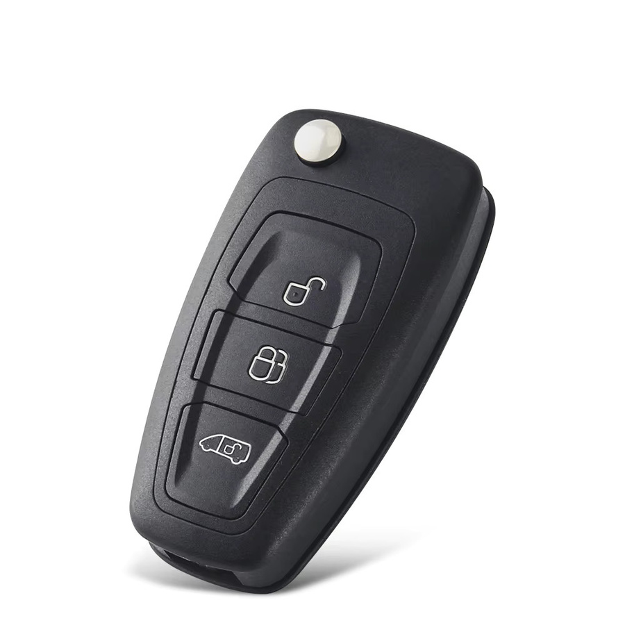 KEYYOU Klappschlüssel Gehäuse für Ford Focus und Fiesta, 2/3 Tasten, Schwarz - Bild 2