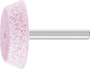 PFERD TOOLS STEEL EDGE Schleifstift konisch Ø 38 x 10 mm, Schaft-Ø 6 mm, A30 für Stahl und Stahlguss, Pink - Bild 1