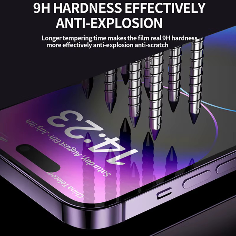 Balsam Displayschutzfolie aus gehärtetem Glas in Transparent für iPhone 15, 14, 13, 12, 11 Pro, XS Max, XR mit Staubentfernungsset - Bild 4