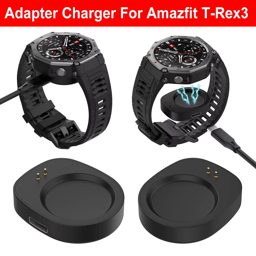 APWIKOGER Kabelloser Ladeadapter für Amazfit Balance 2, Balance, T-Rex 3 und Helio Smartwatch, Schwarz - Bild 2