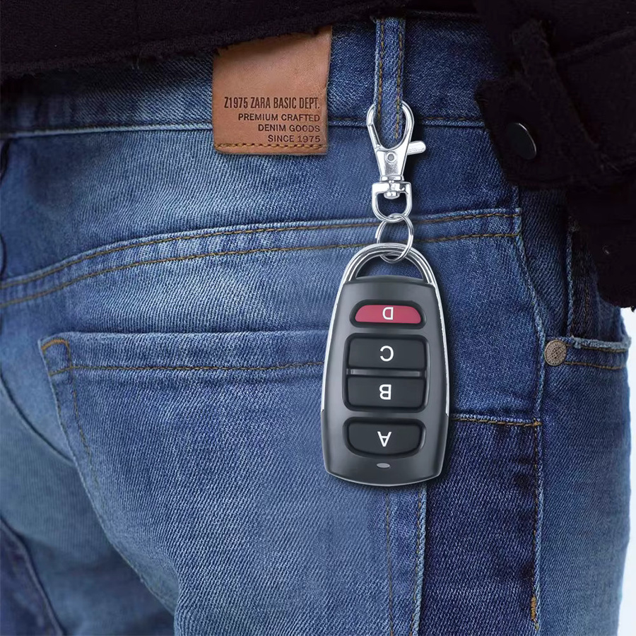 Kebidu Drahtlose RF 433MHz Fernbedienung zum Kopieren von Codes für Garagentore und Türen, Schwarz, 10er Pack - Bild 5