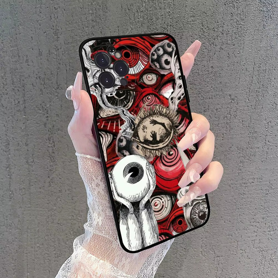 Gruselige Augen Handyhülle für iPhone 15 14 13 12 11 Pro Max Mini XS XR 7 8 Plus Cover - Bild 2
