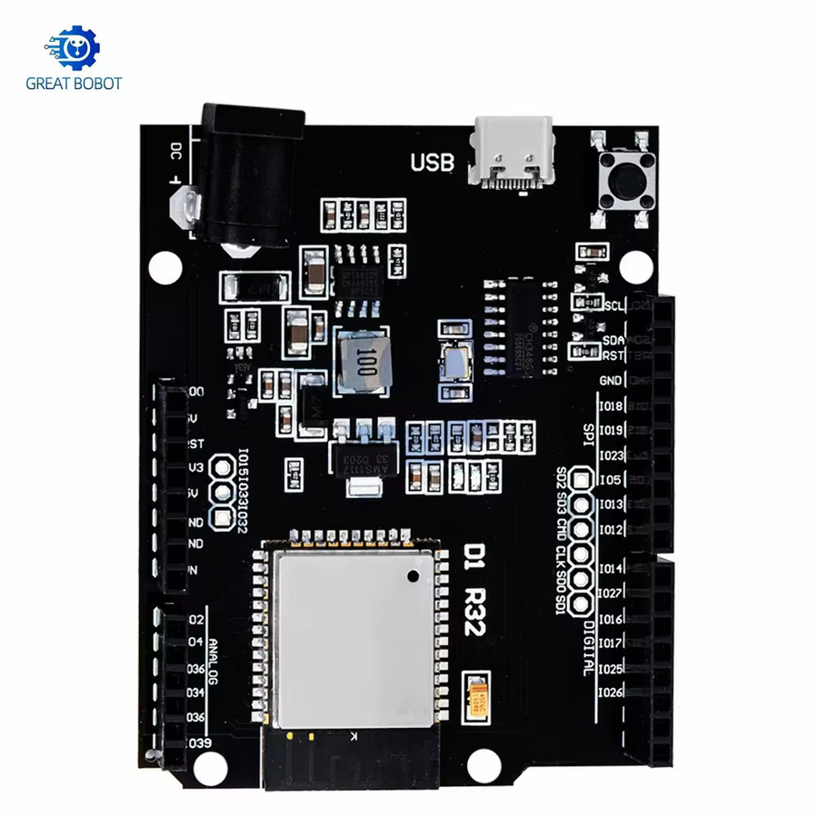Baishundianzi ESP32 Wemos D1 R32 Entwicklung Board mit WiFi und Bluetooth, 4 MB Flash, CH340G, Schwarz - Bild 3