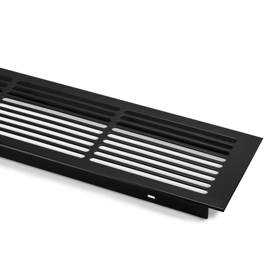 SO-TECH Lüftungsgitter mit Schlitzlochung aus Aluminium in Schwarz, Breite: 50 cm, Höhe: 8,6 cm - Bild 2