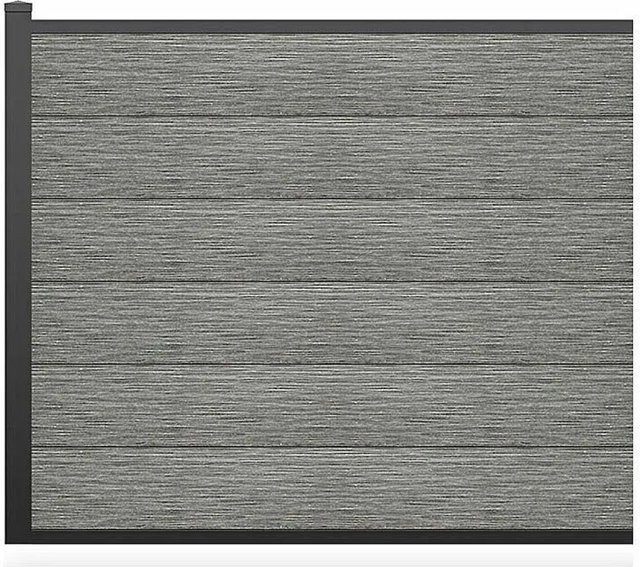 Vente-unique Zaun Enola Sichtschutz aus Verbundstofflamellen in Lichtgrau, Höhe: 174,5 cm - Bild 1