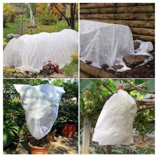 Hello Garden Pflanzen Kälteschutz Abdeckung als Frostschutzdecke aus Vliesstoff mit verstellbarem Kordelzug in Grün - Bild 4