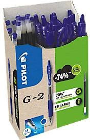 Pilot Gelschreiber G2-7 Blau mit nachfüllbaren Minen im 12er Set - Bild 1