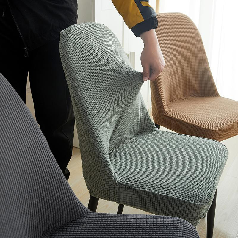 S-EMIGA Jacquard Stuhlbezüge aus dickem Plüsch für Esszimmerstühle, waschbar - Bild 3