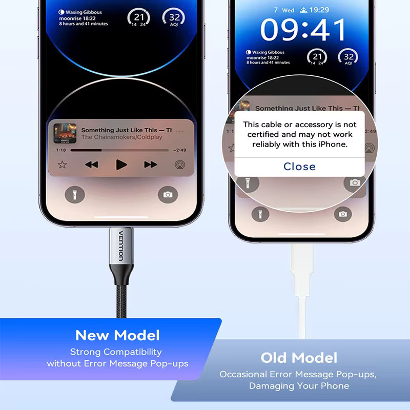 Vention Lightning auf 3,5 mm Klinke DAC Audio Adapter für iPhone und iOS Geräte - Bild 4