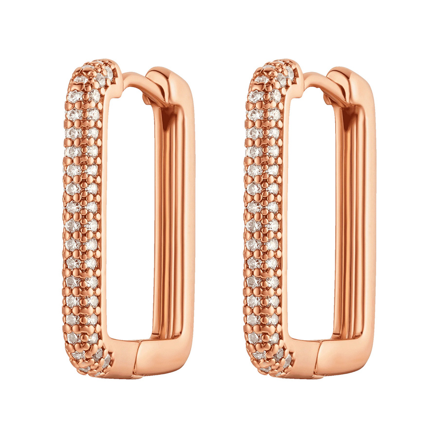 Odilla Ohrringe, Roségold, Zirkonia, Damen - Bild 1